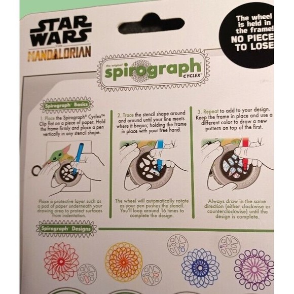 Disney Star Wars Grogu Spirograph Cyclex Hasbro 5+ Compact Collectors Travel Toy - Picture 6 of 16